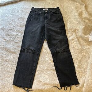 Garage Black Straight Leg Jeans with Vintage Appeal